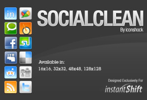 SocialClean - Social Network Icon Set