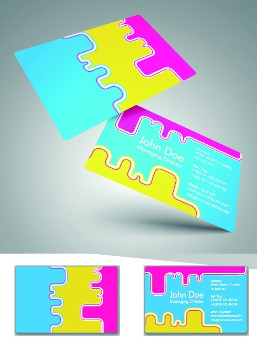 Stylish Color Business Cards 01