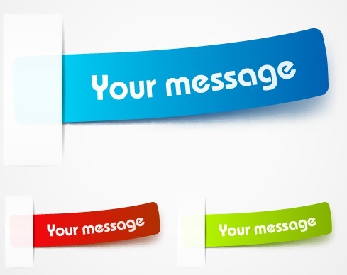 Sweet Message Lables Vector