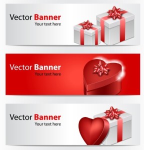 Valentine's Day Gift Vector Banner