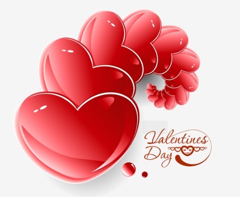 Valentine's Day Paper-cut Design Vector 02