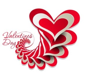 Valentine's Day Paper-cut Design Vector 03