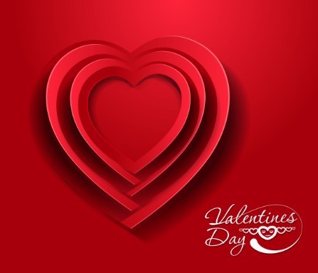 Valentine's Day Paper-cut Design Vector 05