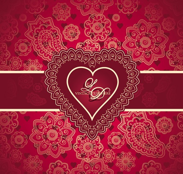 Valentine's Day Vector Background 02