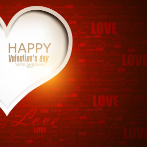 Valentine's Day Vector Background with Love and Heart