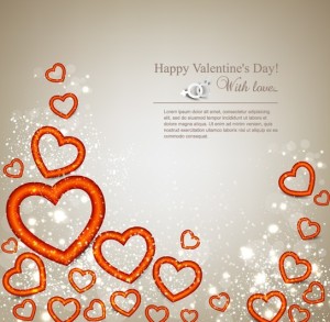 Warm Valentine's Day Greeting Card Vector 07