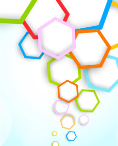 Abstract Colored Hexagon Background Vector