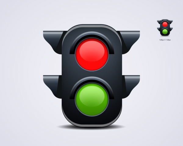 Lovely Traffic Light PSD