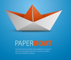 Paper Boat Vector Material