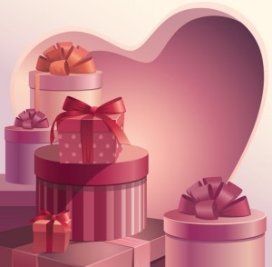 Pink Valentine's Day Gifts Vector 01