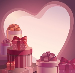 Pink Valentine's Day Gifts Vector 02