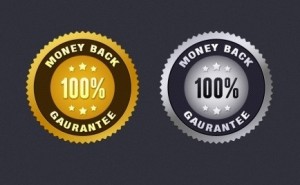 Round Money Back Gaurantee Badges PSD