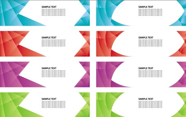 Set Of Irregular Shapes Banners Vector