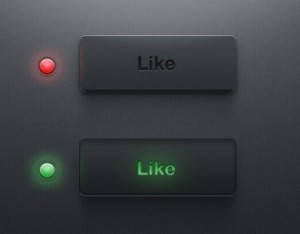 Black Like Button PSD