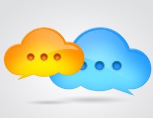 Cloud Like Chat Bubbles PSD