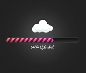 Cloud Uploader Progress Bar PSD