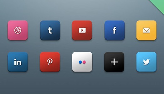 Harkable Social Media Icons Set (PSD)