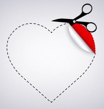 Valentine's Day Heart-shaped Paper Cut PSD