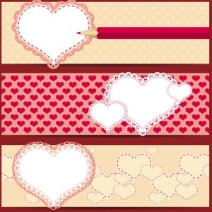 Valentine's Day Red Banner Vector 02