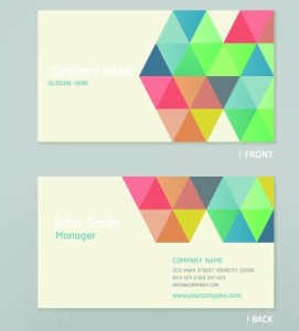 Stylish Business Card Template Vector 01