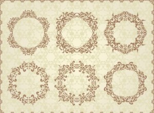 Wedding Invitation Patterns Vector 01