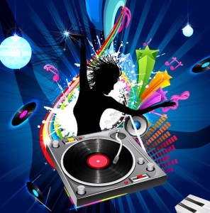 Fashion Music Elements Background Vector 02