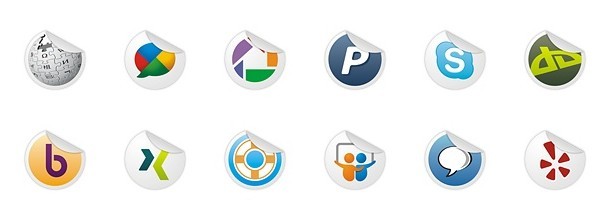 Neat and Clearn Social Media Label Icons Set 03