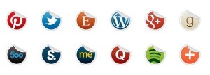 Neat and Clearn Social Media Label Icons Set 05