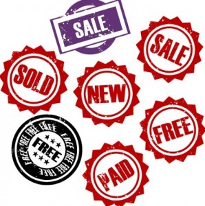 Retro Sales Labels Vector