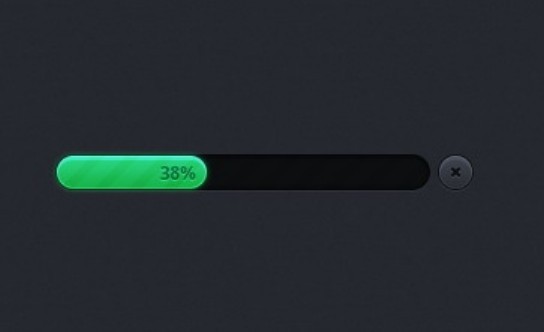 Clean Green Progress Bar PSD