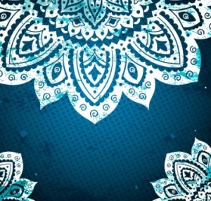 Elegant Blue Floral Patterns Background Vector 01