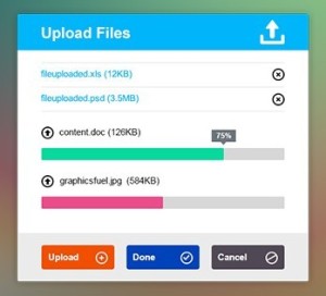 Metro Style Upload Interface PSD