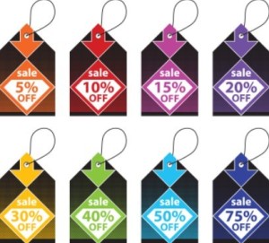 Set of Colored Promotion Tags Vector