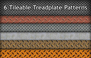 6 Tileable Treadplate Photoshop Patterns