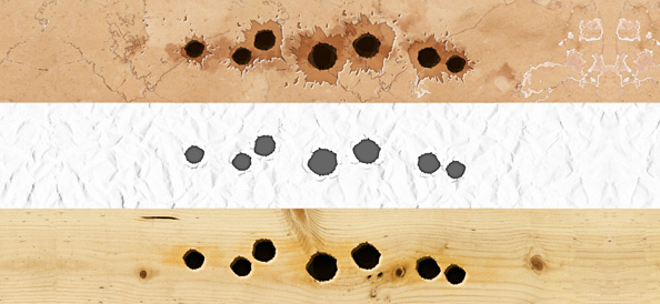 Bullet Holes Design PSD