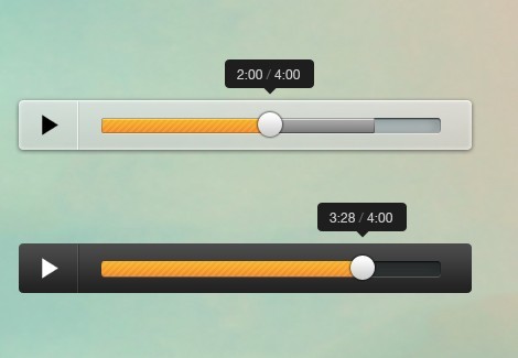 Clean Audio Player GUI PSD