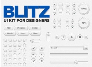 Blitz Grey UI Kit PSD