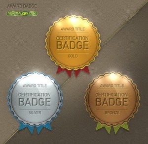 Premium Quality Award Badges Template PSD