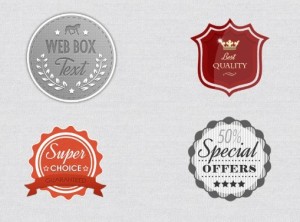 Set Of Elegant Web Badge PSD