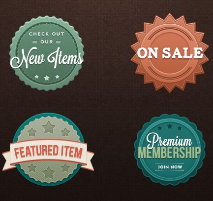 Retro Badge Templates PSD