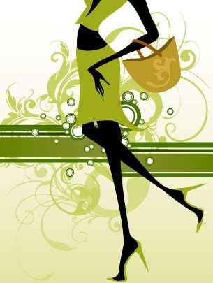 Fashion Pattern Girl Vector Illustration 03