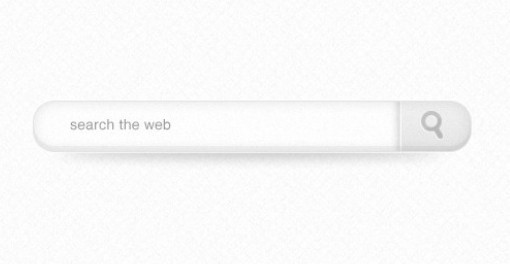 White 3D Search Form GUI PSD