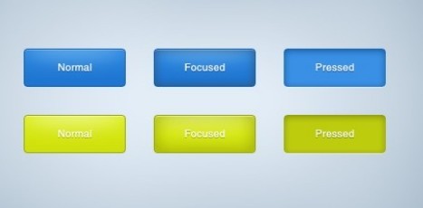 Blue Web Button Template PSD