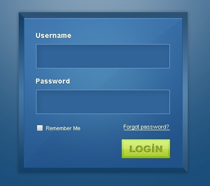 Colorful Login Form Elements PSD