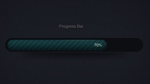 Dark Green Progress Bar PSD