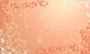 Orange Floral Patterns Vector