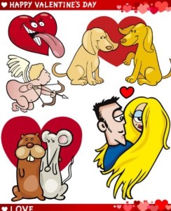 Valentine’s Day Cartoon Elements Vector 02