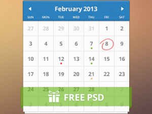 Clean Calendar Design PSD