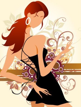 Fashion Pattern Girl Vector Illustration 42