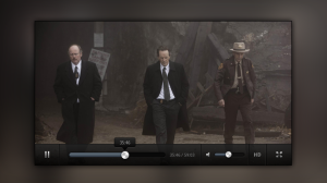 Clean Dark Video Player Interface PSD